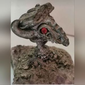 𝅺AMETHYST geode cluster santanic ram monster creature